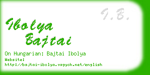 ibolya bajtai business card